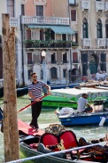 A gondolier waiting for some customers