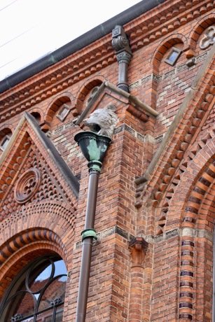 Notice the detail of the gutters on the old library building - Copenhagen